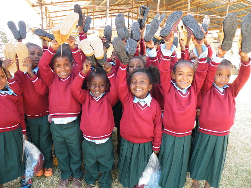 A brand new pair of shoes for everyone!