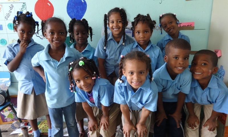 New students at the Eva Russell School
